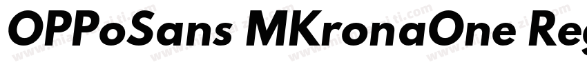 OPPoSans MKronaOne Regular字体转换